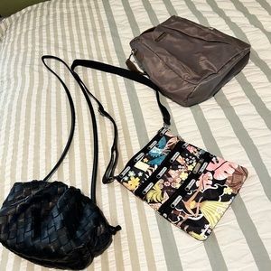 2 crossbody 1 light backpack purse